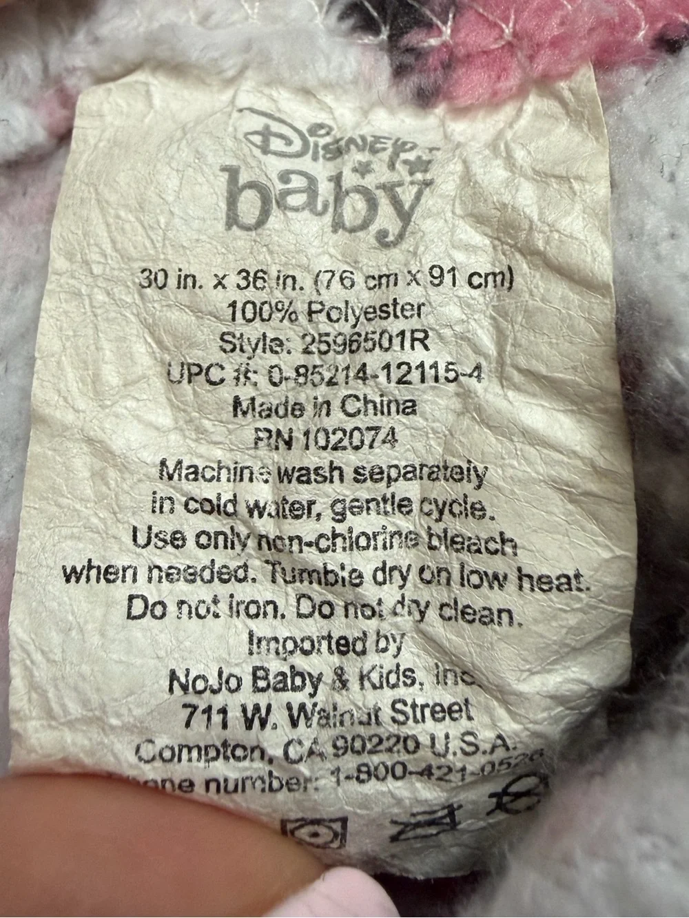 Disney Minnie Mouse Baby Blanket